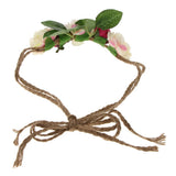Maxbell Beach Headband Flower Hair Wreaths Wedding Headwear Headpiece Rose red