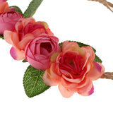 Maxbell Beach Headband Flower Hair Wreaths Wedding Headwear Headpiece Watermelon red