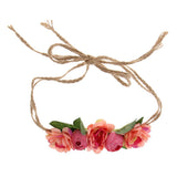 Maxbell Beach Headband Flower Hair Wreaths Wedding Headwear Headpiece Watermelon red