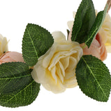 Maxbell Beach Headband Flower Hair Wreaths Wedding Headwear Headpiece Champagne