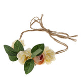 Maxbell Beach Headband Flower Hair Wreaths Wedding Headwear Headpiece Champagne