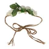 Maxbell Beach Headband Flower Hair Wreaths Wedding Headwear Headpiece Beige