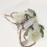 Maxbell Beach Headband Flower Hair Wreaths Wedding Headwear Headpiece Beige
