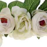 Maxbell Beach Headband Flower Hair Wreaths Wedding Headwear Headpiece Beige