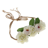 Maxbell Beach Headband Flower Hair Wreaths Wedding Headwear Headpiece Beige