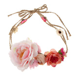 Maxbell Summer Beach Headband Flower Hair Wreaths Wedding Headwear Women Headpiece