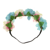Maxbell Wedding Headband Flower Hair Wreaths Flower Floral Crown Headpiece Hole