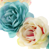 Maxbell Wedding Headband Flower Hair Wreaths Flower Floral Crown Headpiece Hole