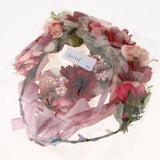 Maxbell Wedding Flower Forehead Garland Bracelet Hand Flowers Accessories Red