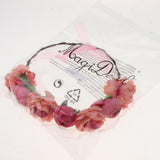 Maxbell Bridal Silk Camellia Flower Wreath Wedding Hair Accessories Watermelon Red
