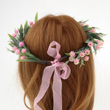 Maxbell Bridal Silk Flower Wreath Headband Hairband Wedding Hair Accessories