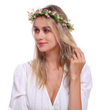 Maxbell Bridal Silk Flower Wreath Headband Hairband Wedding Hair Accessories