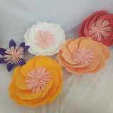 Maxbell DIY Foam Flowers Wall Art Backdrop Decor Wedding Background Decor  Red