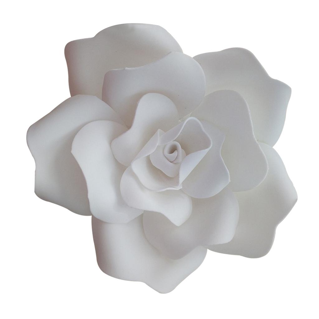 Maxbell DIY Foam Flowers Wall Art Backdrop Decor Wedding Photo Prop Decor White