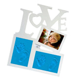Maxbell Handprint Footprint Picture Frame Baby Shower Keepsake Gifts Blue Clay
