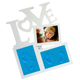 Maxbell Handprint Footprint Picture Frame Baby Shower Keepsake Gifts Blue Clay