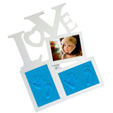 Maxbell Handprint Footprint Picture Frame Baby Shower Keepsake Gifts Blue Clay
