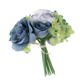 Maxbell Artificial Bridal Bouquet Flower Wedding Party Flower Girl Supply Blue