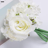 Maxbell Artificial Bridal Bouquet Flower Wedding Party Flower Girl Supply White