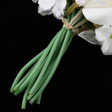 Maxbell Artificial Bridal Bouquet Flower Wedding Party Flower Girl Supply White
