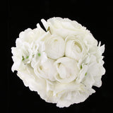Maxbell Artificial Bridal Bouquet Flower Wedding Party Flower Girl Supply White