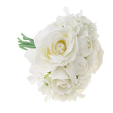 Maxbell Artificial Bridal Bouquet Flower Wedding Party Flower Girl Supply White