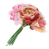Maxbell Artificial Bridal Bouquet Flower Wedding Party Flower Girl Supply Pink
