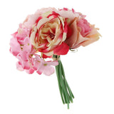Maxbell Artificial Bridal Bouquet Flower Wedding Party Flower Girl Supply Pink
