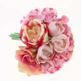 Maxbell Artificial Bridal Bouquet Flower Wedding Party Flower Girl Supply Pink