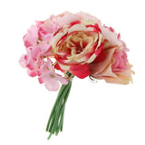 Maxbell Artificial Bridal Bouquet Flower Wedding Party Flower Girl Supply Pink