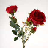 Maxbell Artificial Rose Silk Flower Bridal Bouquet for Home Wedding Decor Red