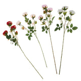 Maxbell Artificial Rose Silk Flower Bridal Bouquet for Home Wedding Decor Red