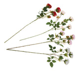 Maxbell Artificial Rose Silk Flower Bridal Bouquet for Home Wedding Decor Red