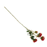 Maxbell Artificial Rose Silk Flower Bridal Bouquet for Home Wedding Decor Red