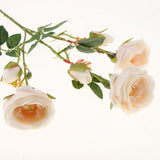 Maxbell Artificial Rose Silk Flower Bridal Bouquet for Home Wedding Decor Champagne