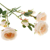 Maxbell Artificial Rose Silk Flower Bridal Bouquet for Home Wedding Decor Champagne