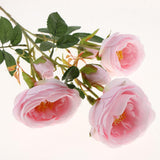 Maxbell Artificial Rose Silk Flower Bridal Bouquet for Home Wedding Decor Pink
