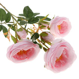 Maxbell Artificial Rose Silk Flower Bridal Bouquet for Home Wedding Decor Pink