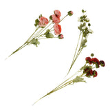 Maxbell 8 Heads Artificial Silk Flowers Leaf Rose Wedding Floral Decor Bouquet Pink