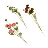 Maxbell 8 Heads Artificial Silk Flowers Leaf Rose Wedding Floral Decor Bouquet Pink