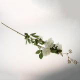 Maxbell Simulation Silk Rose Flower DIY Bouquet Wedding Home Decoration White