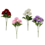 Maxbell 5 Heads Artificial Silk Fake Flower Home Bridal Wedding Decoration DIY  Purple