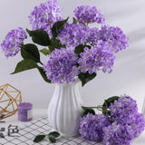 Maxbell 5 Heads Artificial Silk Fake Flower Home Bridal Wedding Decoration DIY  Purple