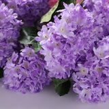 Maxbell 5 Heads Artificial Silk Fake Flower Home Bridal Wedding Decoration DIY  Purple