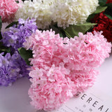 Maxbell 5 Heads Artificial Silk Fake Flower Home Bridal Wedding Decoration DIY  Purple