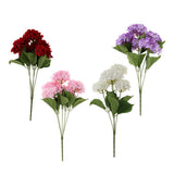 Maxbell 5 Heads Artificial Silk Fake Flower Home Bridal Wedding Decoration DIY  Purple