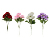 Maxbell 5 Heads Artificial Silk Fake Flower Home Bridal Wedding Decoration DIY  Purple