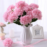 Maxbell 5 Heads Artificial Silk Fake Flower Home Bridal Wedding Decoration DIY  Pink