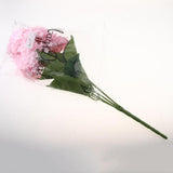 Maxbell 5 Heads Artificial Silk Fake Flower Home Bridal Wedding Decoration DIY  Pink