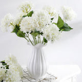 Maxbell 5 Heads Artificial Silk Fake Flower Home Bridal Wedding Decoration DIY  White